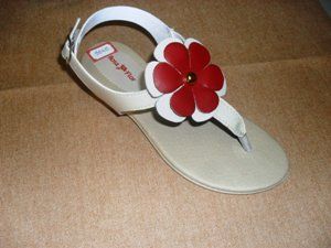 sandalia rosa flor ref 2736